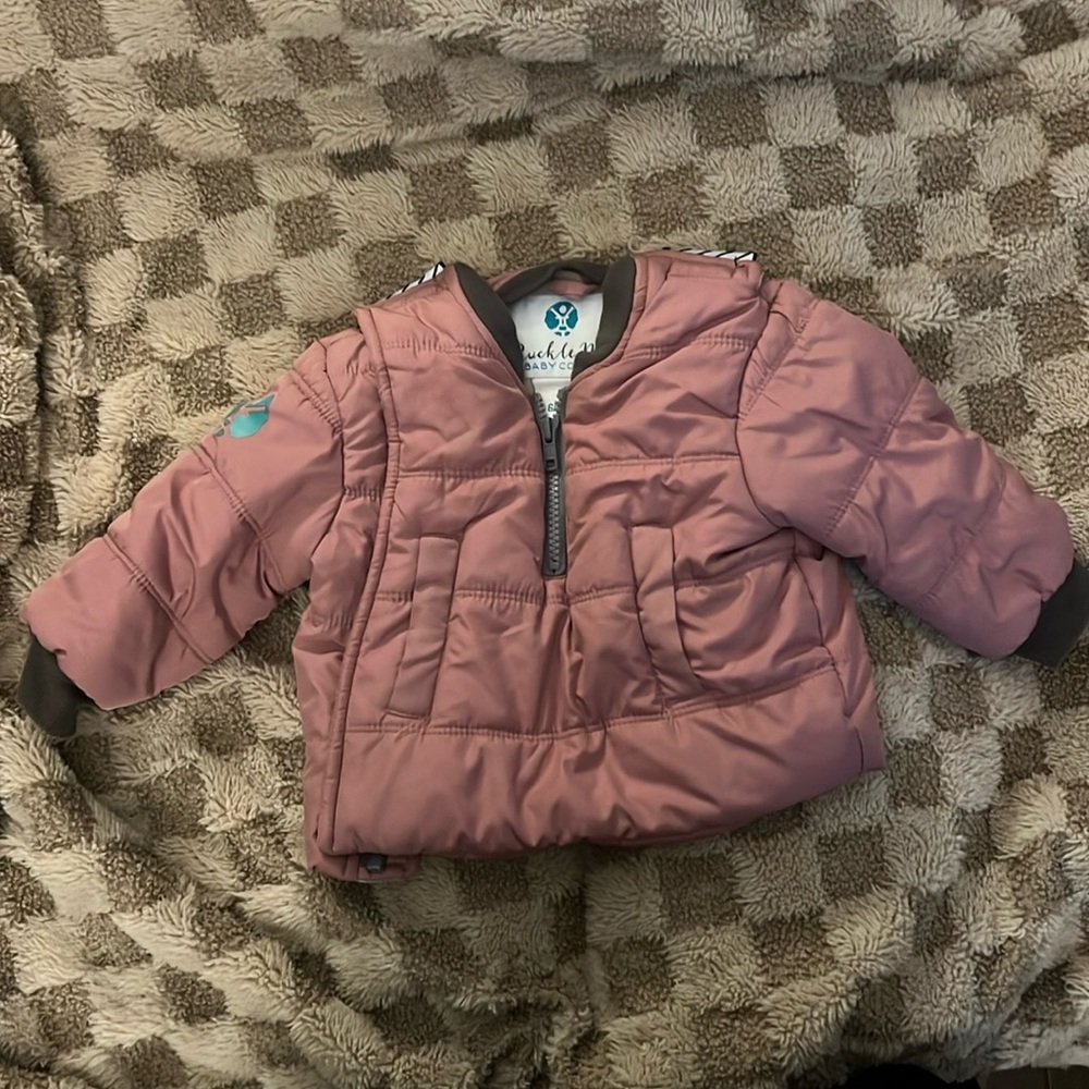 Buckle Me Baby Coat - Pink - 6/9 months
